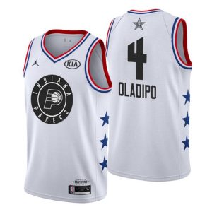 Men 2019 NBA All-Star Trikot Game Indiana Pacers Trikot #4 Victor Oladipo Weiß Swingman