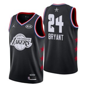 Men 2019 NBA All-Star Trikot Game Los Angeles Lakers Trikot #24 Kobe Bryant Schwarz Swingman