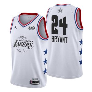 Men 2019 NBA All-Star Trikot Game Los Angeles Lakers Trikot #24 Kobe Bryant Weiß Swingman