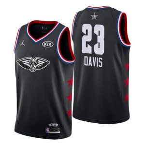 Men 2019 NBA All-Star Trikot Game New Orleans Pelicans Trikot #23 Anthony Davis Schwarz Swingman