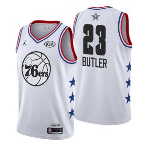 Men 2019 NBA All-Star Trikot Game Philadelphia 76ers Trikot #23 Jimmy Butler Weiß Swingman