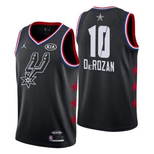 Men 2019 NBA All-Star Trikot Game San Antonio Spurs Trikot #10 DeMar DeRozan Schwarz Swingman