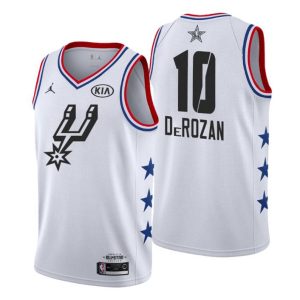 Men 2019 NBA All-Star Trikot Game San Antonio Spurs Trikot #10 DeMar DeRozan Weiß Swingman