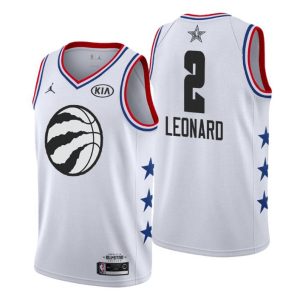 Men 2019 NBA All-Star Trikot Game Toronto Raptors Trikot #2 Kawhi Leonard Weiß Swingman