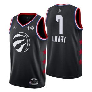 Men 2019 NBA All-Star Trikot Game Toronto Raptors Trikot #7 Kyle Lowry Schwarz Swingman