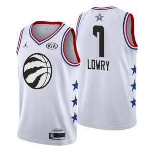 Men 2019 NBA All-Star Trikot Game Toronto Raptors Trikot #7 Kyle Lowry Weiß Swingman