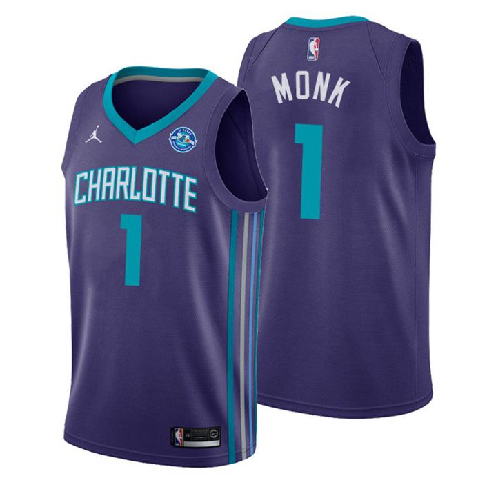 Men Charlotte Hornets Trikot #1 Malik Monk 30th Anniversary Statement ...