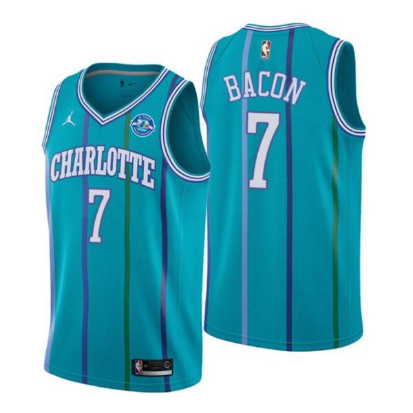 Men Charlotte Hornets Trikot #7 Dwayne Bacon 30th Anniversary Classic Edition Schwarz Swingman