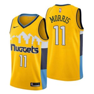 Men Denver Nuggets Trikot #11 Monte Morris Statement Gold Swingman