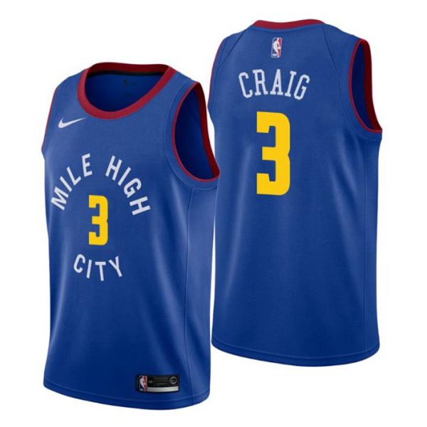 Men Denver Nuggets Trikot #3 Torrey Craig Statement Blau Swingman