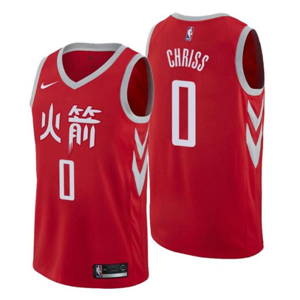 Men Houston Rockets Trikot #0 Marquese Chriss City Edition Rot Swingman