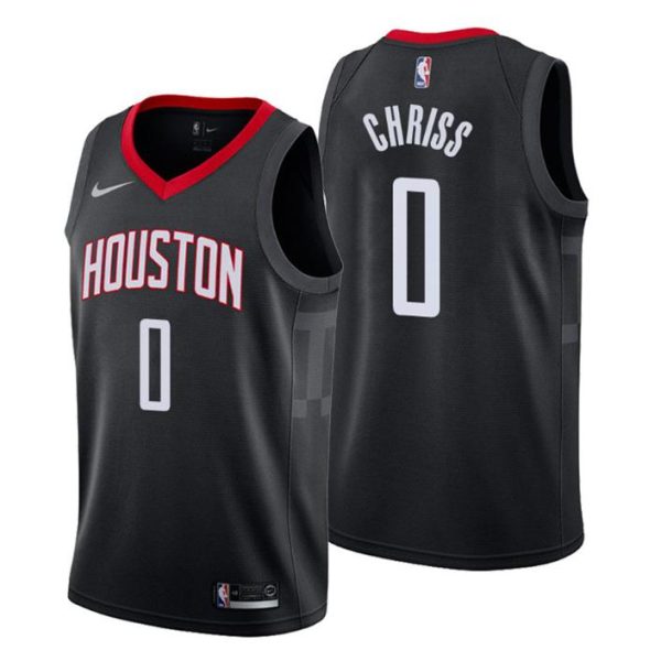 Men Houston Rockets Trikot #0 Marquese Chriss Statement Schwarz Swingman