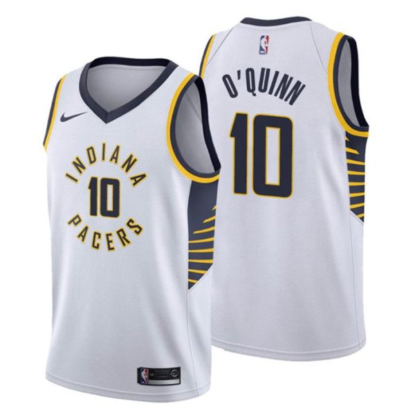 Men Indiana Pacers Trikot #10 Kyle O’Quinn Association Weiß Swingman