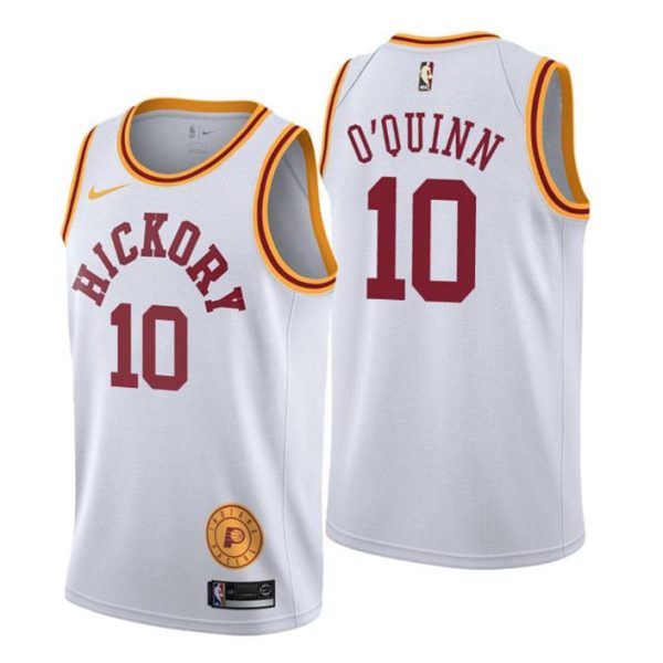 Men Indiana Pacers Trikot #10 Kyle O’Quinn Classic Edition Weiß Swingman