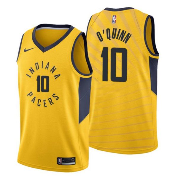 Men Indiana Pacers Trikot #10 Kyle O’Quinn Statement Gold Swingman