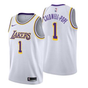 Men Los Angeles Lakers Trikot #1 Kentavious Caldwell-Pope Association Weiß Swingman