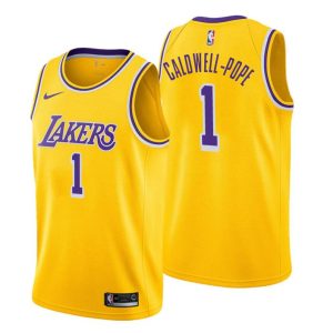 Men Los Angeles Lakers Trikot #1 Kentavious Caldwell-Pope Icon Edition Gold Swingman