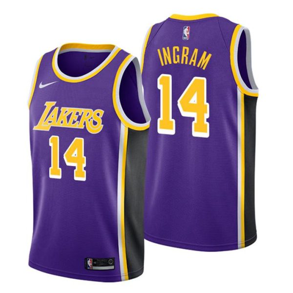 Men Los Angeles Lakers Trikot #14 Brandon Ingram Statement Lila Swingman