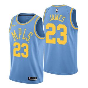 Men Los Angeles Lakers Trikot #23 LeBron James Classic Edition Blau Swingman