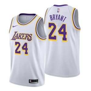 Men Los Angeles Lakers Trikot #24 Kobe Bryant Association Weiß Swingman