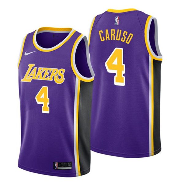 Men Los Angeles Lakers Trikot #4 Alex Caruso Statement Lila Swingman