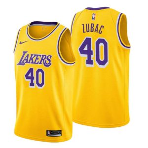 Men Los Angeles Lakers Trikot #40 Ivica Zubac Icon Edition Gold Swingman