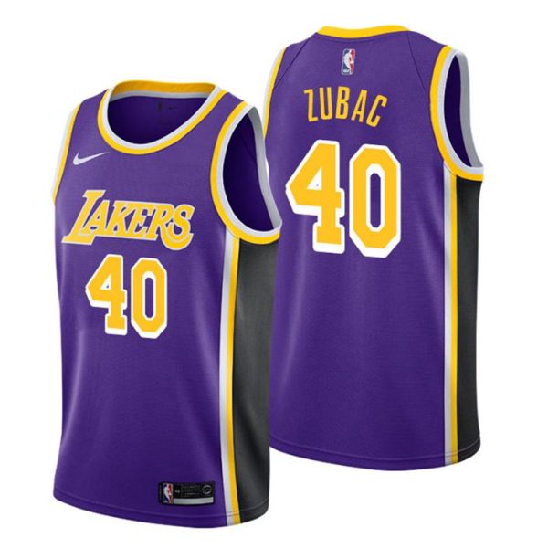 Men Los Angeles Lakers Trikot #40 Ivica Zubac Statement Lila Swingman