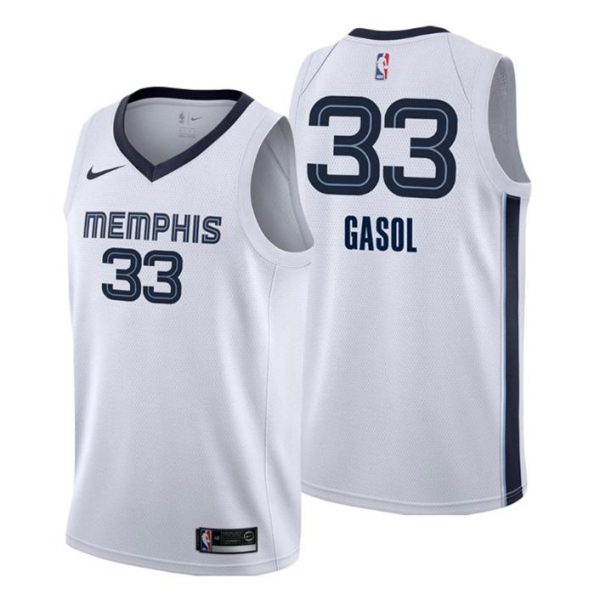 Men Memphis Grizzlies Trikot #33 Marc Gasol Association Weiß Swingman