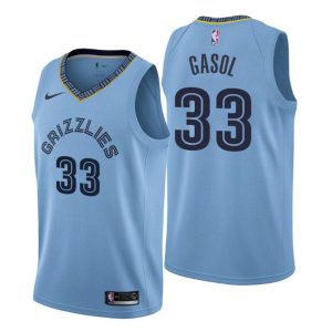 Men Memphis Grizzlies Trikot #33 Marc Gasol Statement Blau Swingman