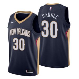 Men New Orleans Pelicans Trikot #30 Julius Randle Icon Edition Navy Swingman