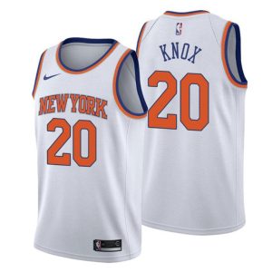 Men New York Knicks Trikot #20 Kevin Knox Association Weiß Swingman