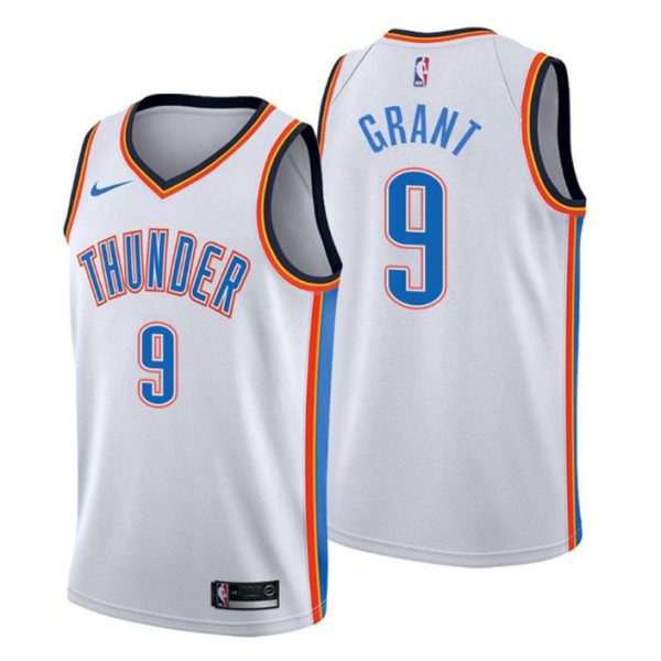 Men Oklahoma City Thunder Trikot #9 Jerami Grant Association Weiß Swingman