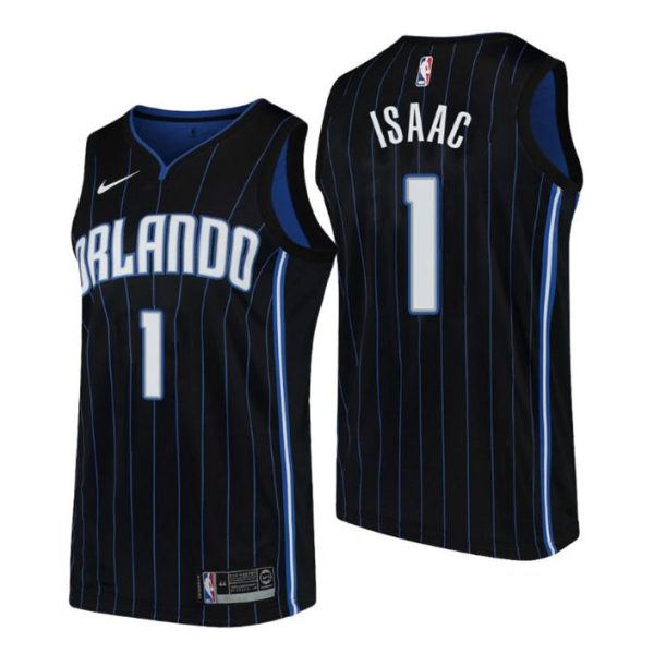 Men Orlando Magic Trikot #1 Jonathan Isaac Statement Schwarz Swingman