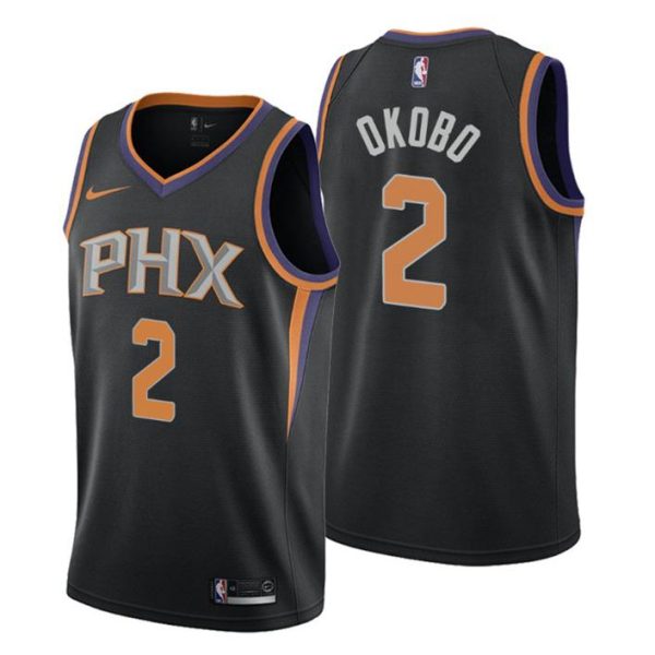 Men Phoenix Suns Trikot #2 Elie Okobo Statement Schwarz Swingman