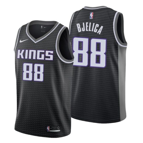 Men Sacramento Kings Trikot #88 Nemanja Bjelica Statement Schwarz Swingman