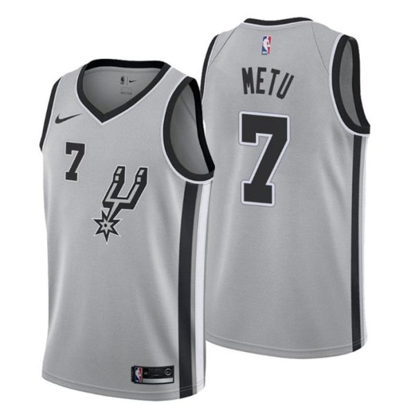 Men San Antonio Spurs Trikot #7 Chimezie Metu Statement Grau Swingman