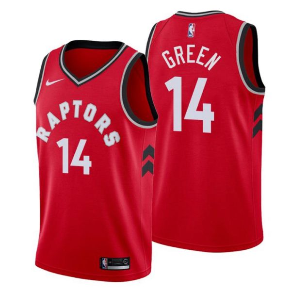 Men Toronto Raptors Trikot #14 Danny Grün Icon Edition Rot Swingman