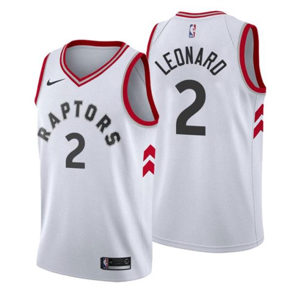 Men Toronto Raptors Trikot #2 Kawhi Leonard Association Weiß Swingman