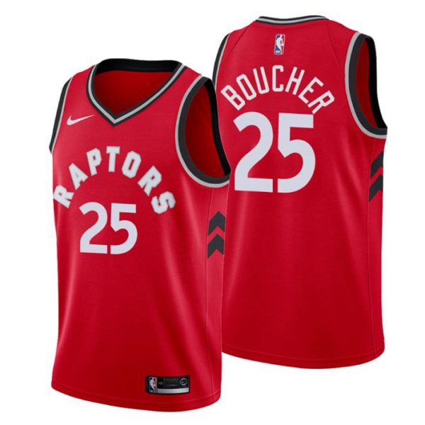 Men Toronto Raptors Trikot #25 Chris Boucher Icon Edition Rot Swingman