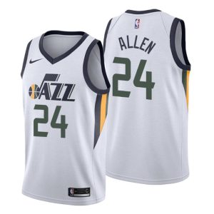 Men Utah Jazz Trikot #24 Grauson Allen Association Weiß Swingman