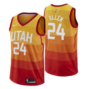 Men Utah Jazz Trikot #24 Grauson Allen City Edition Rot Swingman