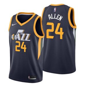 Men Utah Jazz Trikot #24 Grauson Allen Icon Edition Navy Swingman