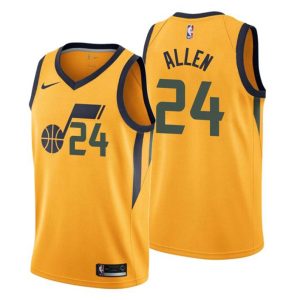 Men Utah Jazz Trikot #24 Grauson Allen Statement Gold Swingman