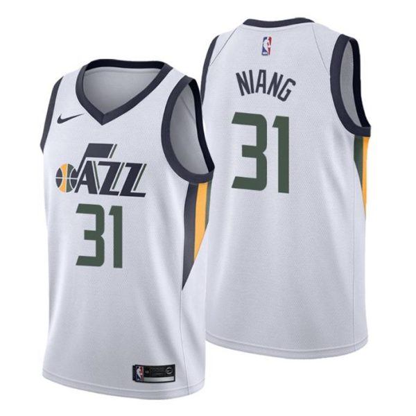 Men Utah Jazz Trikot #31 Georges Niang Association Weiß Swingman