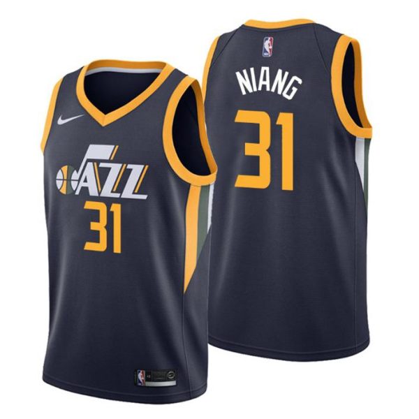 Men Utah Jazz Trikot #31 Georges Niang Icon Edition Navy Swingman