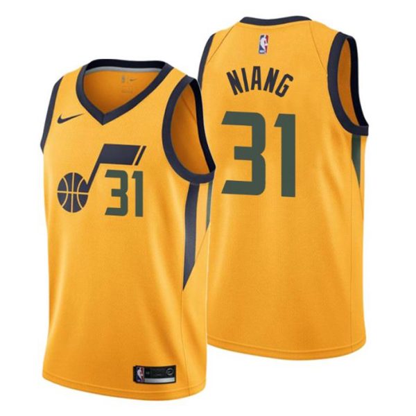 Men Utah Jazz Trikot #31 Georges Niang Statement Gold Swingman