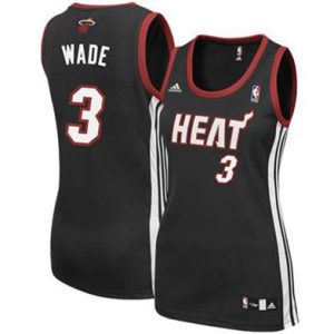 Miami Heat Trikot #3 Dwyane Wade Damen Schwarz