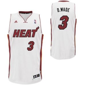Miami Heat Trikot #3 Dwyane Wade Nickname D.Wade Swingman Weiß