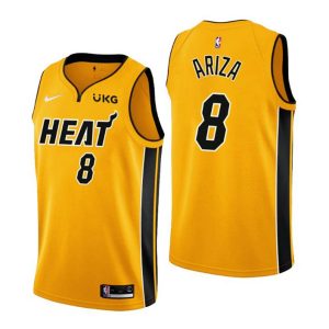 Miami Heat Trikot NO. 8 Trevor Ariza Earned Edition Gold