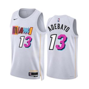 Miami Heat Trikot Nike Bam Adebayo 13 Weiß Version City Edition 2022-23 Swingman Herren